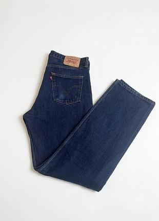 Джинсы levi's 751, обычный крой, прямые, размер w34 l34, темно-синий, винтажный