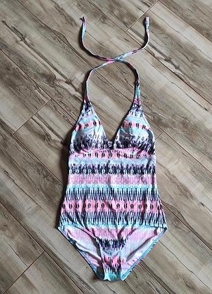 Слитный купальник marks &amp; spencer размер m (uk 12 / eur 40) с ярким принтом