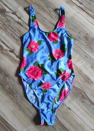 Суцільний купальник у квітковий принт swimwear, розмір 14 (l)