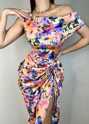 Распродажа платье prettylittlething миди драпировка