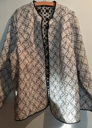 Стеганая двусторонняя куртка-жакет в стиле бохо / chanel (размер m/l