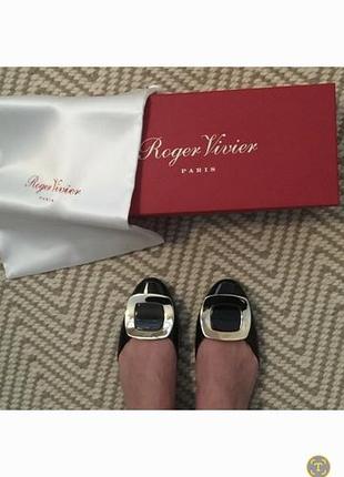 Балетки елитного бренда roger vivier chips d'orsay с пряжкой, тапочки, 38