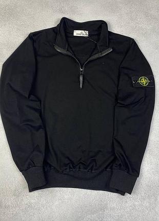 Чоловіча кофта stone island в чорному кольорі