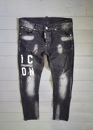 Джинсы мужские dsqared2 зауженные слим skinny diesel icon