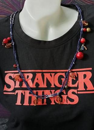 Винтажное многослойное колье-бусто в стиле sranger things (арт. 754)