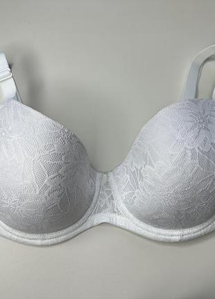 Бюстгальтер мереживний тонкий паралон primark - білий , 70h, 95d
