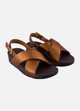 Кожаные сандали fitflop lulu™ с перекрестным ремешком 42 📏27см.