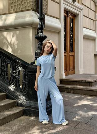 Женский костюм «dolce vita» cosy из вискозы, голубой