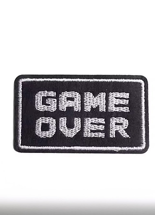 Термонашивка на одяг game over ігрова нашивка кінець гри games sega mega drive nintendo dendy pixel патч-ігри нінтендо