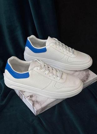 Кеды мужские, цвет бело синий, 248rr199