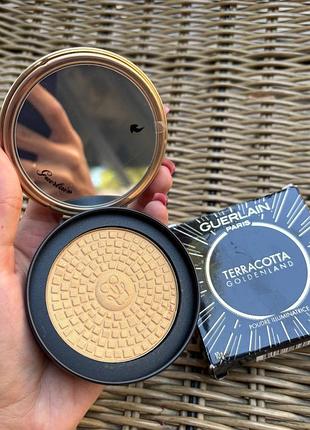 Сяюча пудра / хайлайтер guerlain terracotta goldenland 💛