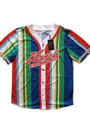 Футболка джерси karl kani varsity striped baseball (m)