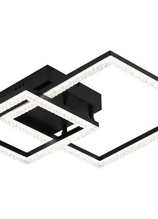 Люстра стельова valeso 3452/1+1 чорна, led 56w