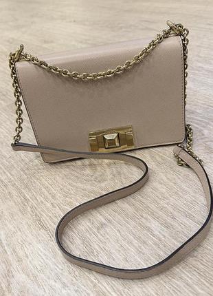 Жіноча шкіряна сумка furla бежева оригінал