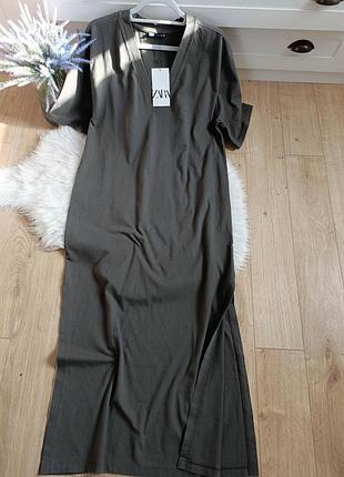 Вареное платье оверсайз от zara, размер м