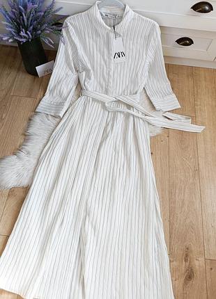 Платье-рубашка zw collection от zara, размер s