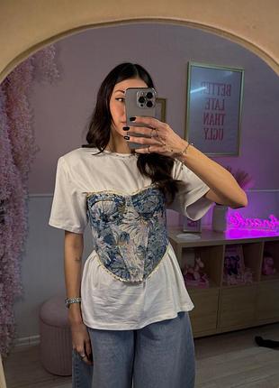 Накладной платеж ❤ праздничный жаккардовый топ корсет бюстье на шнуровке в цветочный принт с кружевом