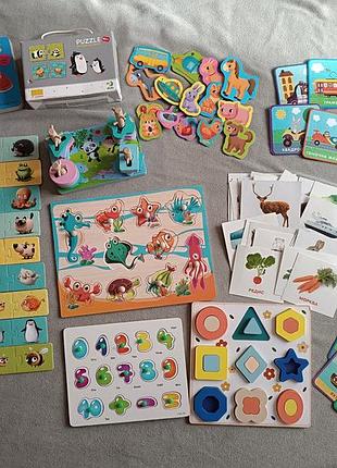 Развивающие игрушки для малышей, пазлы, сортеры, магниты, карты