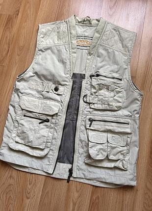 Вінтажна жилетка camel collection multipocket military safari cigarette жилетка на рибалку жилетка мілітарі streerwear