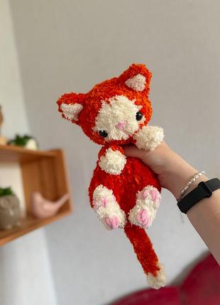 Плюшева іграшка руде кошеня