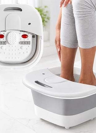 Складная гидромассажная ванна для ног folding foot bath / складная ванна для ног / ванночка массажер с ик подогревом