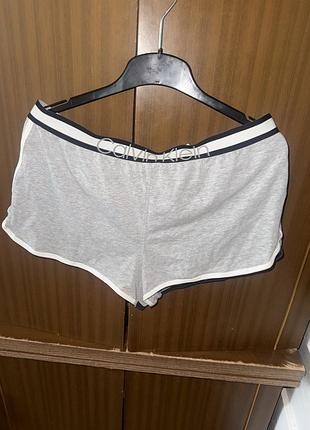 Шорти жіночі calvin klein сірі l-xl бавовняні