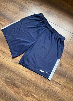 Мужские спортивные шорты nike dri-fit темно-синие размер l оригинал новые коллекции