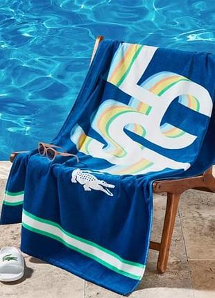 Красивое большое пляжное полотенце lacoste оригинал