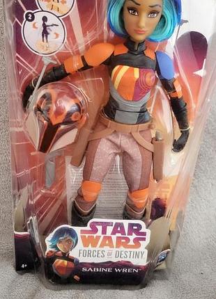 Кукла hasbro star wars сабин врен forces of destiny. игрушка новая
