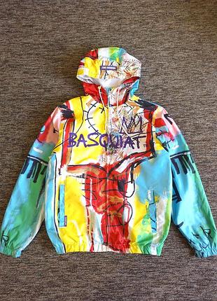 Ветровка коллаборация members only x jean-michel basquiat размер м.