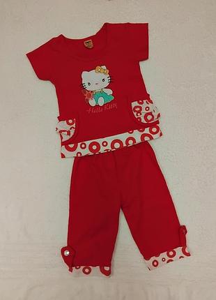 Комплект двійка на дівчинку літній hello kitty
