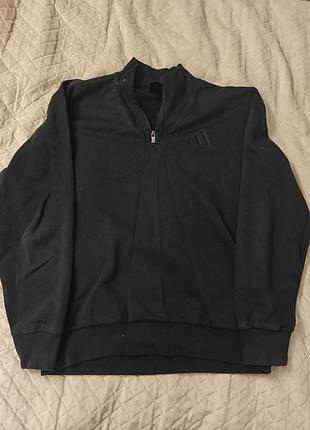 Adidas quarter-zip m | оригінальний чорний флісовий світшот