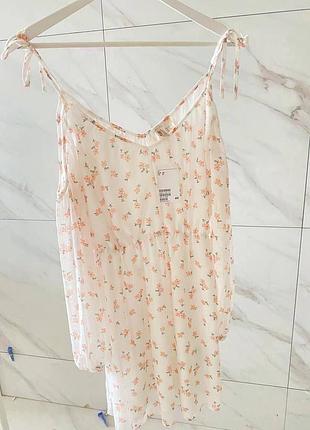 Світла сукня з квітковим принтом h&m