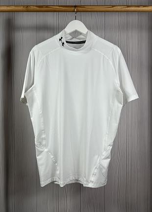 Under armour compression heatgear білосніжна компресійна футболка xxl