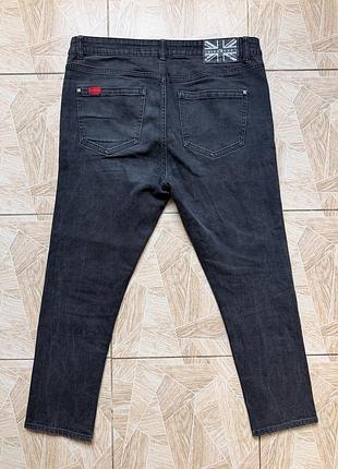 Джинсы rare john richmond hma22074je black washed slim tapered cropped jeans men’s 35