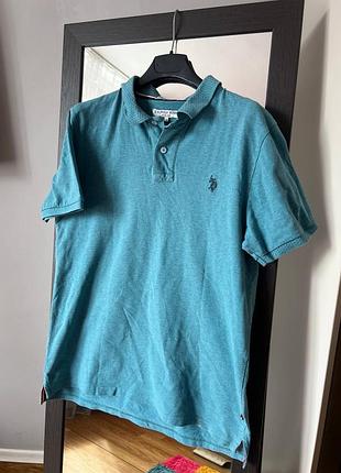 Чоловіча синя футболка-поло u.s. polo assn. m