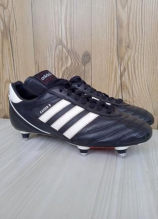 Нові натуральні шкіряні футбольні бутси adidas kaiser 5 cup sg оригінал, р. 40
