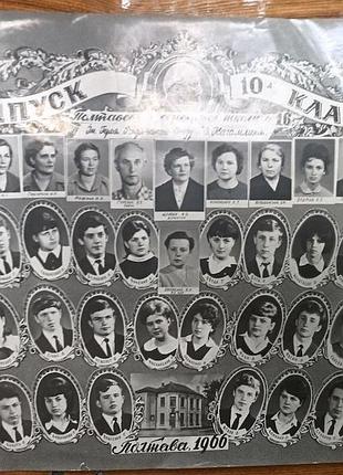 Випуск 10а класу полтавської середньої школи №16 1966 рік