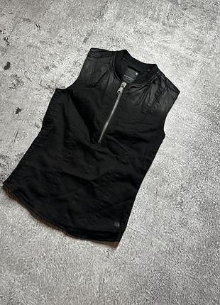 Чорний жіночий жилет на блискавці/ жіноча майка/кофтинка g-star raw