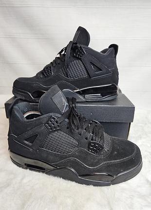 Кроссовки nike air jordan 4 retro "black cat" 43 размер