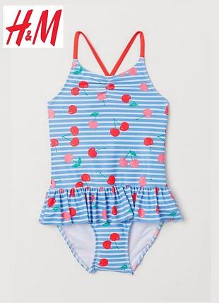 H&amp;m яркий детский слитный купальник 4-6роков