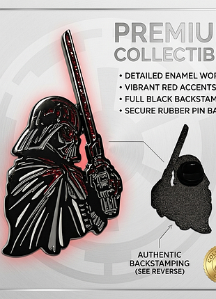 Металлический значок darth vader star wars | эмалевый пин | коллекционный аксессуар