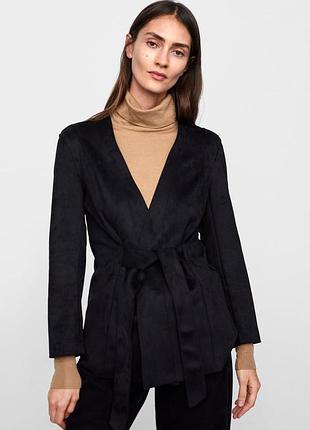 Женский замшевый пиджак zara basic р.s