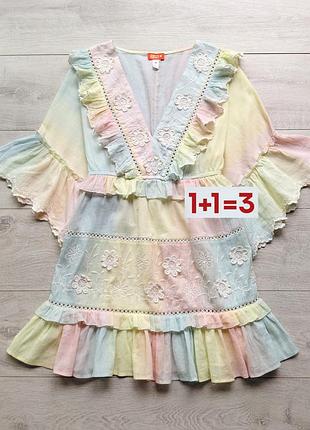 1+1=3 🎁 невероятное разноцветные хлопковое платье от river island