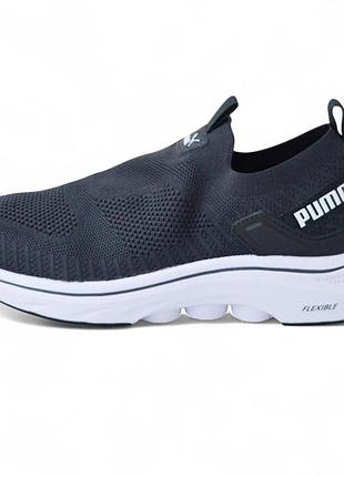 Puma gray white мокасини