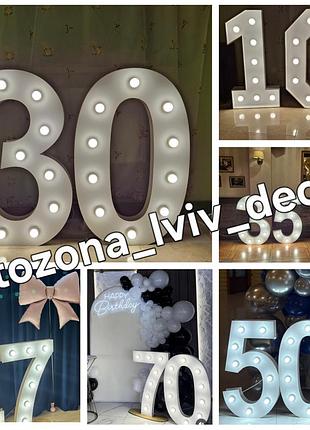 Цифры с подсветкой для фотозоны не продажи