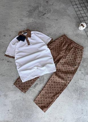 Чоловічий костюм футболка+штани louis vuitton