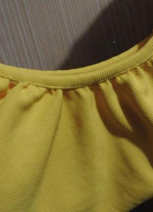 Zara trafaluc желтое платье размер m-l рукав 3/4 с открытыми плечами5 фото