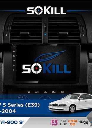 Штатная магнитола для bmw 5 series (e39) 1995-2004 sokill delta-900 9" android 4-ядерный 2+64гб 4x45w беспроводной carplay и