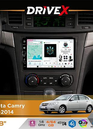 Штатна магнітола для toyota camry 2011-2014 drivex s3 qled 8" з фізичними кнопками android 8-ядерний 1.6ггц 4x64гб sim-картка